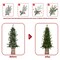 Edge Collections - 4' - Multicolor - Pre-lit Slim Christmas Tree for Outdoor Decor - 1 Piece